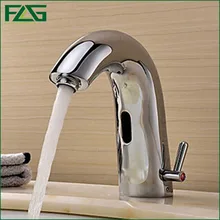 Haute Qualité Bassin Robinet Chrome Fonte Froide et Chaude Main tactile Robinet Automatique Gonflé Capteur Pont Monté Pot Robinet Mélangeur JSD8909