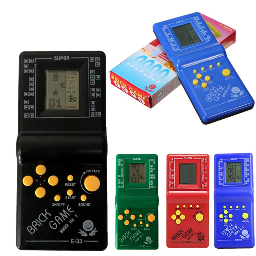 

Childhood Retro Classic Tetris Handheld Game Player 2.7'' LCD Electronic GameToys Pocket Console Riddle Educational Gift for Kid