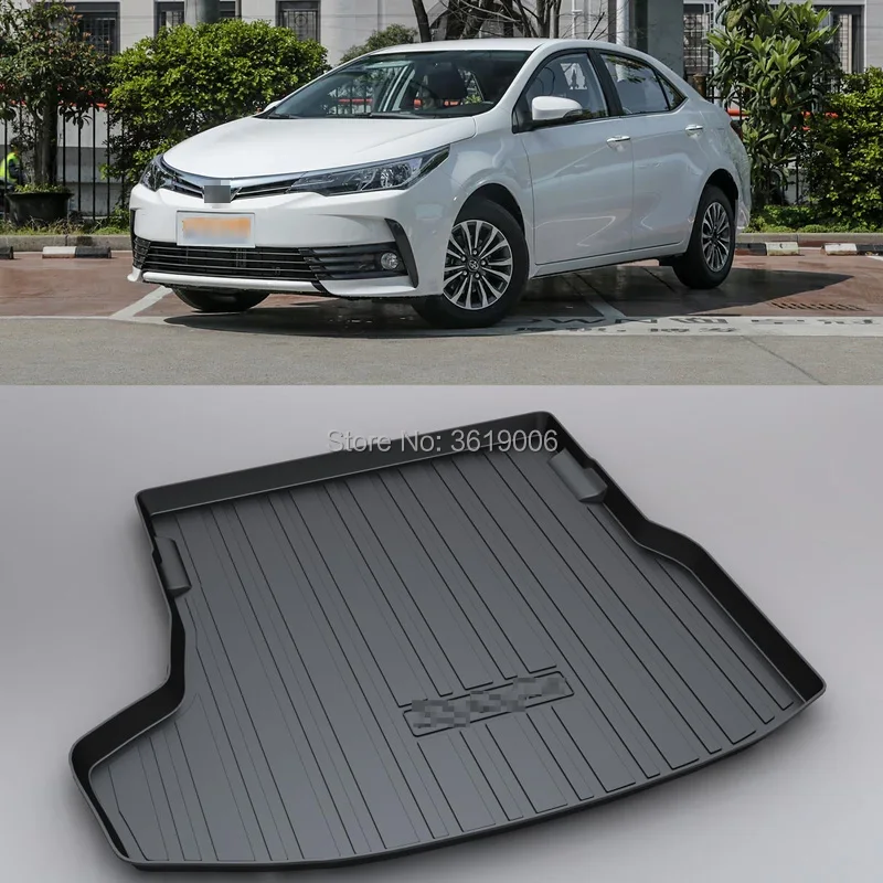 

LUCKEASY Non-Slip Waterproof 3D TPO Trunk Boot Cargo Mat Recycled Durable For Toyota Corolla 2018 Car-styling