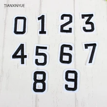 TIANXINYUE 10 шт. номер команды термонаклейки DIY вышитые аппликации пришить наклейки для одежды тканевые сумки