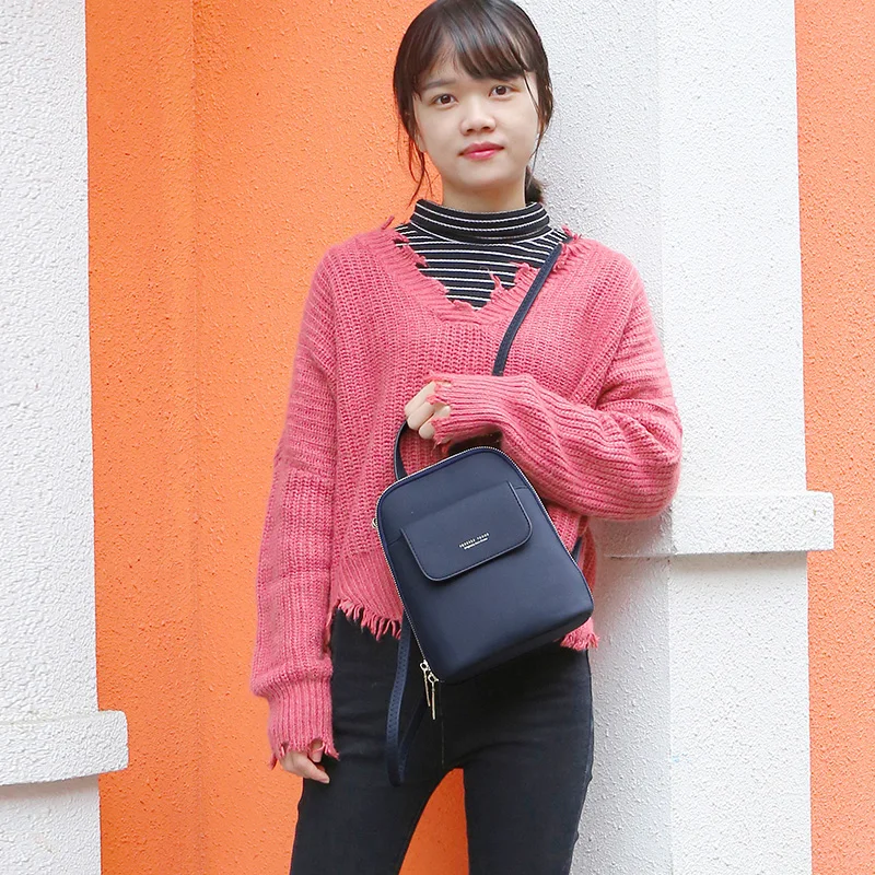 WEICHEN Multi-función de la Mochila de Mujeres de moda pequeña Mochila mujer de cuero de las señoras bolso de chica, bolso Mini Mochila monedero
