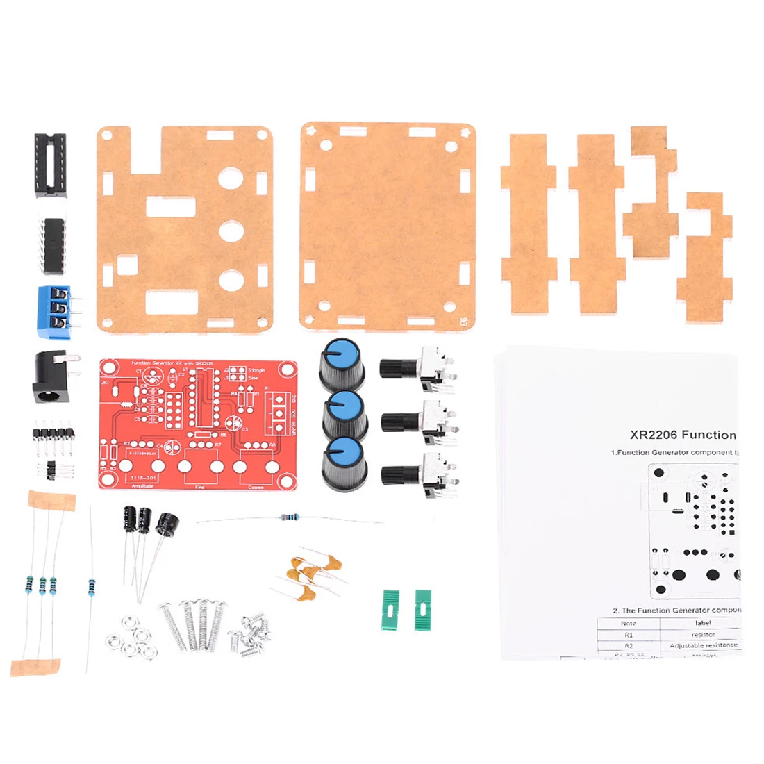 1 шт. генератор сигналов DIY Kit синус/треугольник/квадратный выход 1 Гц-1 МГц генератор сигналов Регулируемая амплитуда частоты