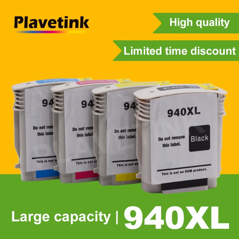 Plavetink 940XL чернильный картридж Замена для HP 940 XL OfficeJet Pro 8000 8500a 8500 принтер полные