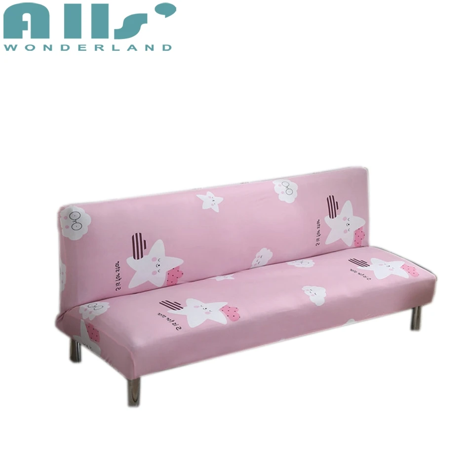 Pink Sofa Bed Cover Cute Cartoon Patterns Elastic Covers For Corner