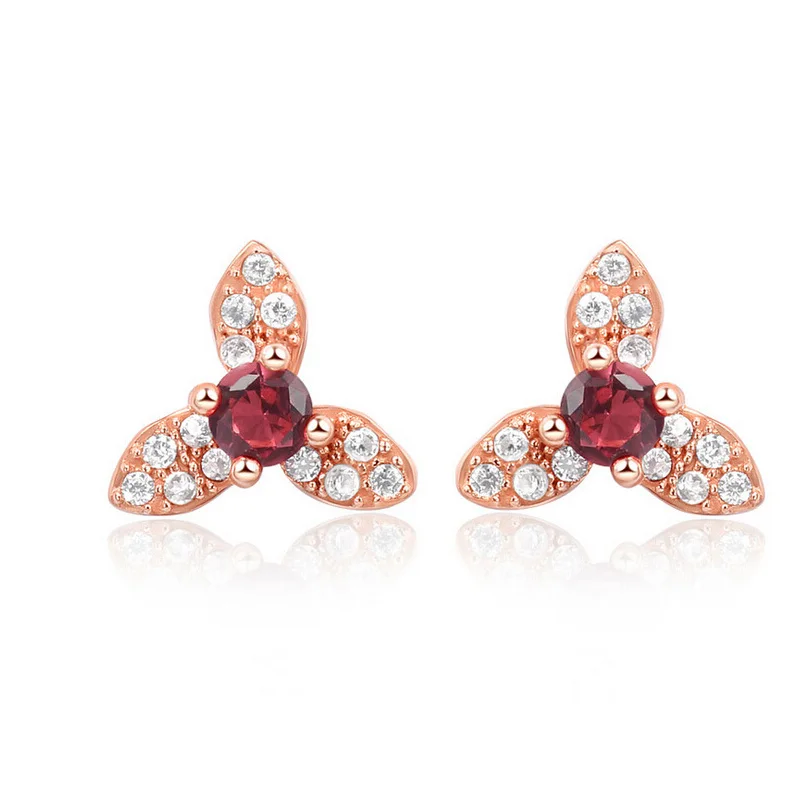 

Fine Jewelry Silver Earrings 100% Real 925 Sterling Silver Stud Earrings YH4641