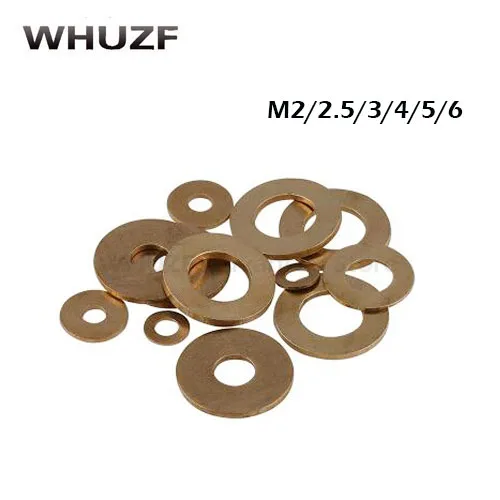 

Copper Washer m3 50PCS M2 M2.5 M3 M4 M5 seal plain washers Brass flat flat gasket copper gasket copper meson brass seal gasket