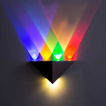 

3W Aluminum Triangle led wall lamp AC85-265V high power led Modern Home lighting indoor and outdoor decoration light