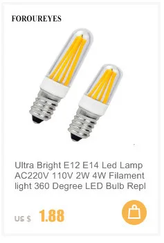 4 шт. в партии мини E14 светодиодный лампы Lamparas холодильник Light 1,5 W COB Стекло AC 220 V осветительная лампа морозильник холодильник люстры