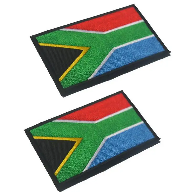 2pcs Embroidery South Africa Flag Patch 3d Embroidery Tactical Patch