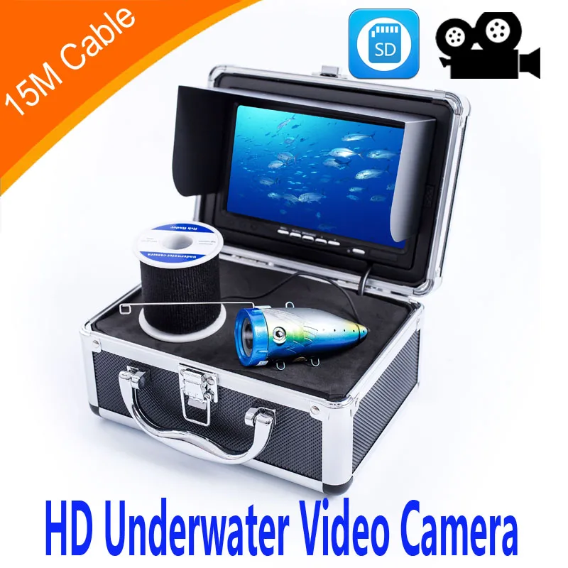 15m 7" Hd Monitor 1000tvl Underwater Camera Ice/sea Fishing Fish Finder