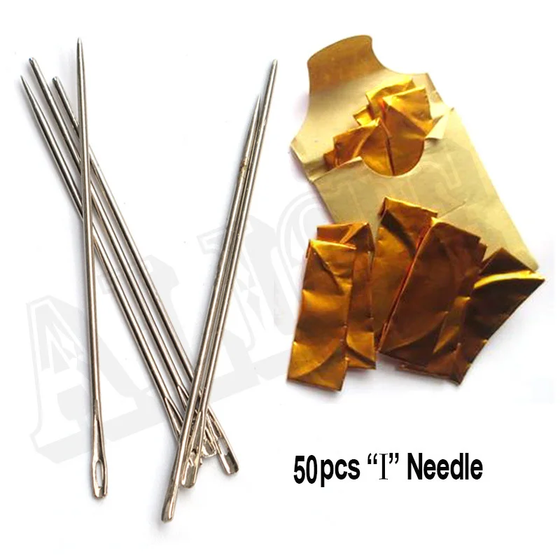 50pcs Weaving Needle Straight 6cm Hair Sewing Needle Sew In Needle For