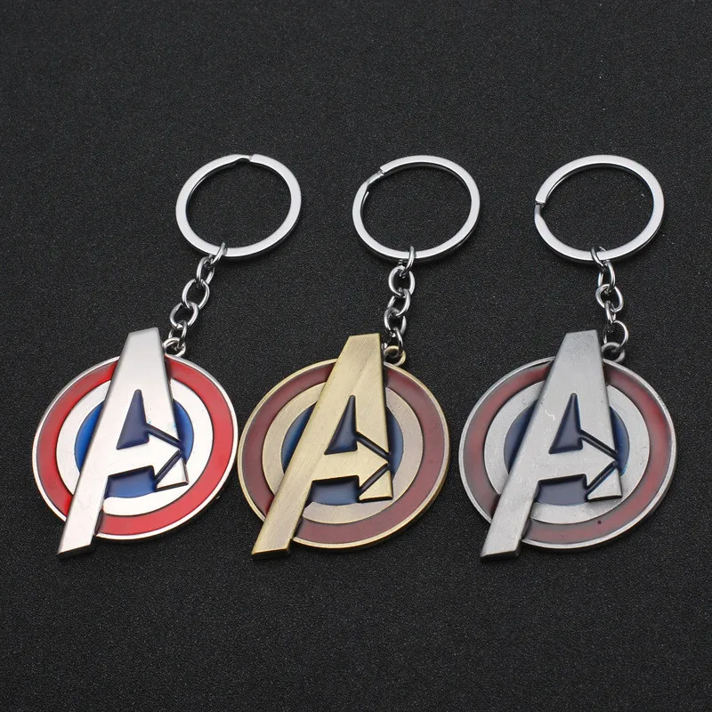 

Marvel The Avengers 4 Captain America Keychain Metal Ironman Hulk Fist Keychain Figure Model Toys Gift