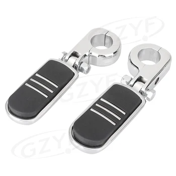 

Motorcycle Foot Pegs Footrests w/ Highway Clamp Mount Rear Footpeg Rest for Harley Honda Yamaha Suzuki M109R VT750 VLX600 V-star