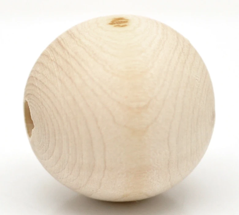 

DoreenBeads 3PCs Natural Ball Wood Spacer Beads 30mm(1-1/8") 2015 new