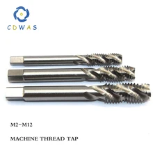 1 шт. M2 M2.5 M3 M4 M5 M6 M7 M8 M10 M12 метрических из быстрорежущей инструментальной стали HSS винтовая канавка Метчик