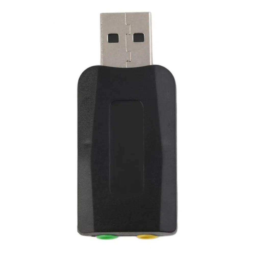 Черный Прочный легкий разъем и воспроизведение USB 2,0 до 3D для микрофона Динамик Аудио гарнитура адаптер звуковой карты 5,1 каналов для ПК ноутбука