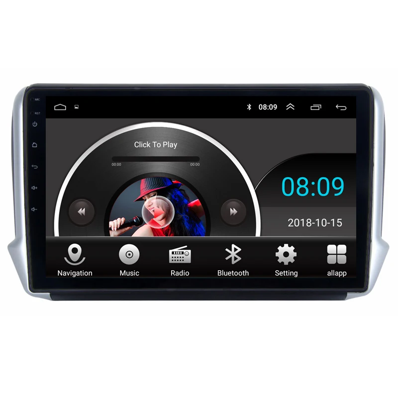 Perfect 10.1" 2.5D IPS Android 8.1 Car DVD Multimedia Player GPS for Peugeot 2008 208 2013 2014-2016 audio car radio stereo navigation 14