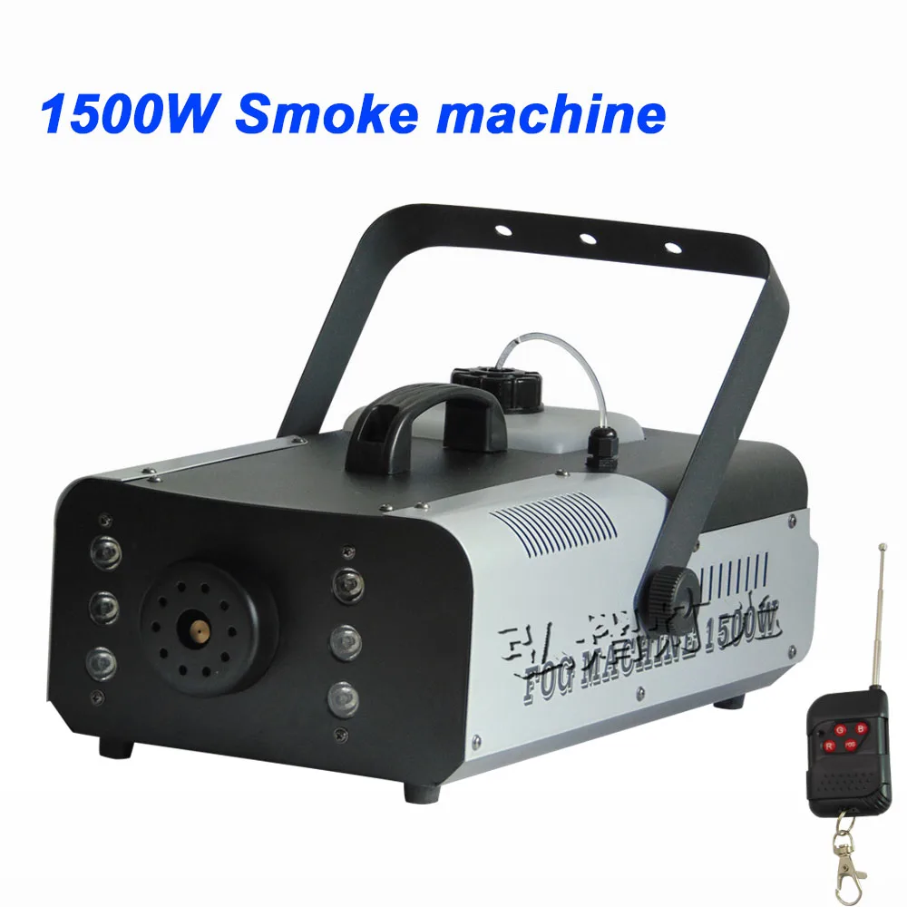 Hot sale colorful package mini 1500W Wire control fog machine pump dj