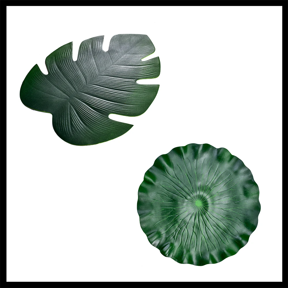 

1 Pc Turtle Leaf EVA Insulated Placemat Mats Artificial Plant DIY Decoration For Party Wedding Table Decoration & Accessories