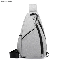 Snap Tours короткая дорожная Мужская оксфордская нагрудная сумка через плечо корейский стиль Модные маленькие сумки через плечо для мужчин