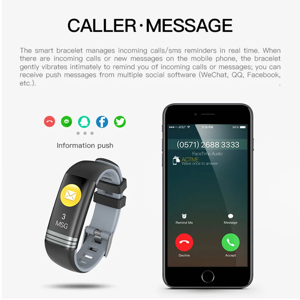 LEMFO Smart Fitness Bracelet Color Screen Waterproof Heart Rate Blood Pressure Oxygen Sport Watch Band For Men Women