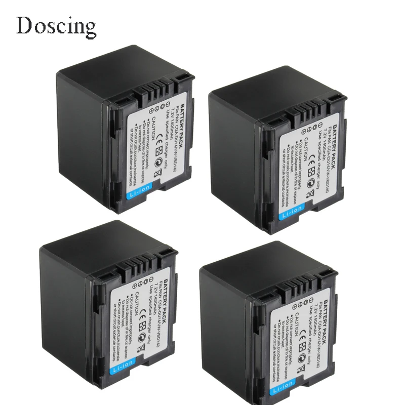 Аккумулятор для камеры Panasonic DU06 DU07 4 шт. CGA-DU14/VW-VBD140 NV-GS10 H258 GS28 GS328 GS320 GS188 GS180 GS1 GS50020 |