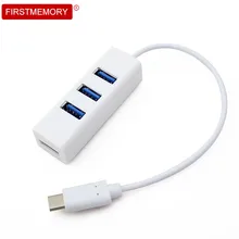 Тонкий дизайн type C 3,1-USB 3,0 концентратор Высокоскоростной 10 Гбит/с 4 порта USB мини-разветвитель адаптер портативный для ноутбука планшета смартфона