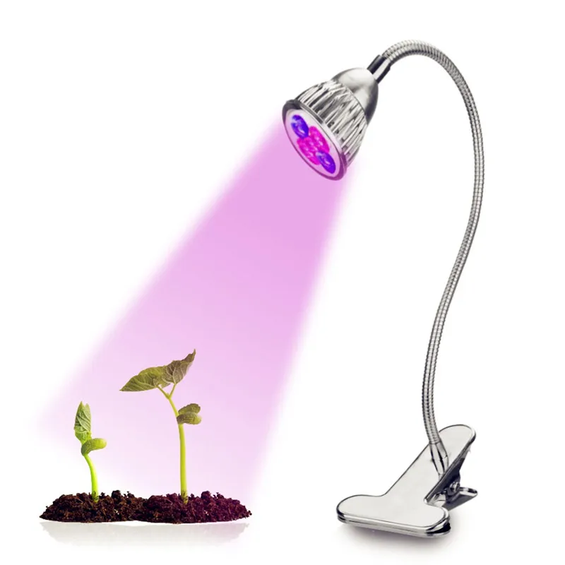 

LED Clip Plant Grow Light 5W Single Head 360 Degree Flexible Adjustable Gooseneck for Indoor Plants, Greenhouse, Hydroponics