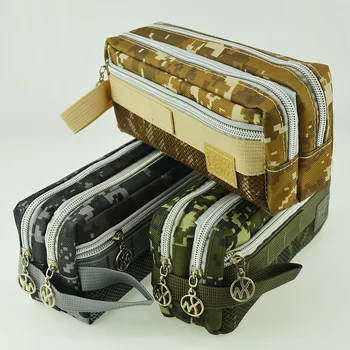

Pencil Bag School Stationery Army Camo Pencil Case Office Supplies Student Pen Bag Bithday Gift 3 Zippers 3 Pockets Pencil Pouch