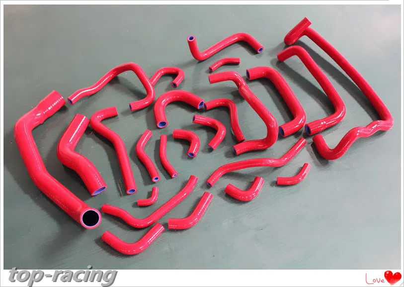 

Red silicone radiator & heater hose for Nissan Skyline R32 GT-R RB26DETT RB26 1989-1994 1993 1992 1991 1990