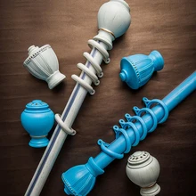 Средиземноморский ретро Шторы стержня римские стержень один и двойной Rod silent Шторы трек