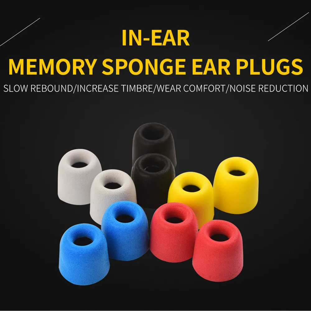 New QKZ T400 2pcs Earphone Tips Memory Foam For All in Ear Headphones sport headphone gaming headsets fone de ouvido