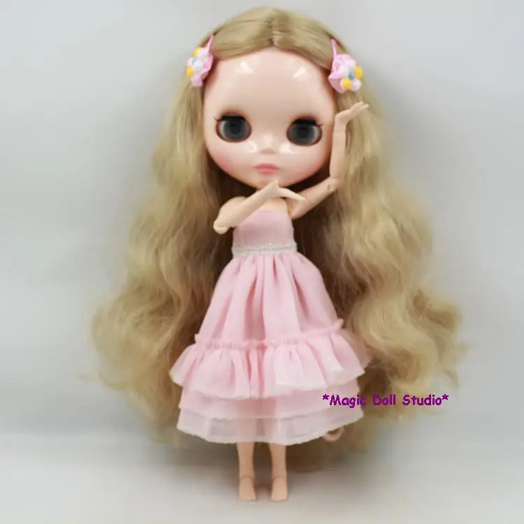 12 дюймов BJD NeoBlythe кукла белокурый Кудрявый Длинный Hiar Nude Blyth кукла пластиковая кукла Розничная Neoblythe кукла [NBL034]