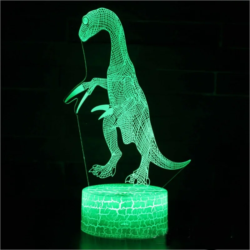 Динозавр тема mark 3D лампу игра светодиодный Ночной светильник 7 цветов изменить сенсорный светильник настроения; Прямая поставка