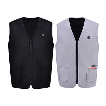 

*Men Women Outdoor USB Infrared Heating Vest Jacket Warm Flexible Electric Thermal Heated Clothing Waistcoat Fishing Hiking*