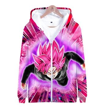 

New 3D Anime Zipper Dragon Ball Hoodies sweatshirts 3d Cartoon Dragon Ball 3D zipper Hoodie Fashion Casual Hooded Men