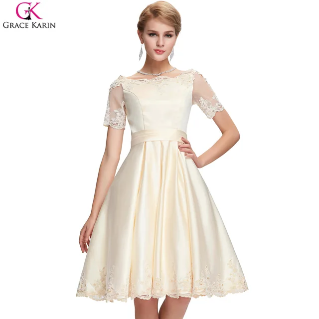Elegant Champagne Short Dresses