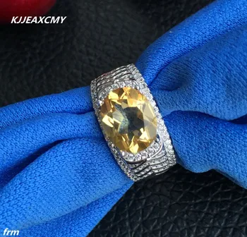 

KJJEAXCMY Fine jewelry Fine 925 Sterling Silver Inlay Citrines female ring wholesale