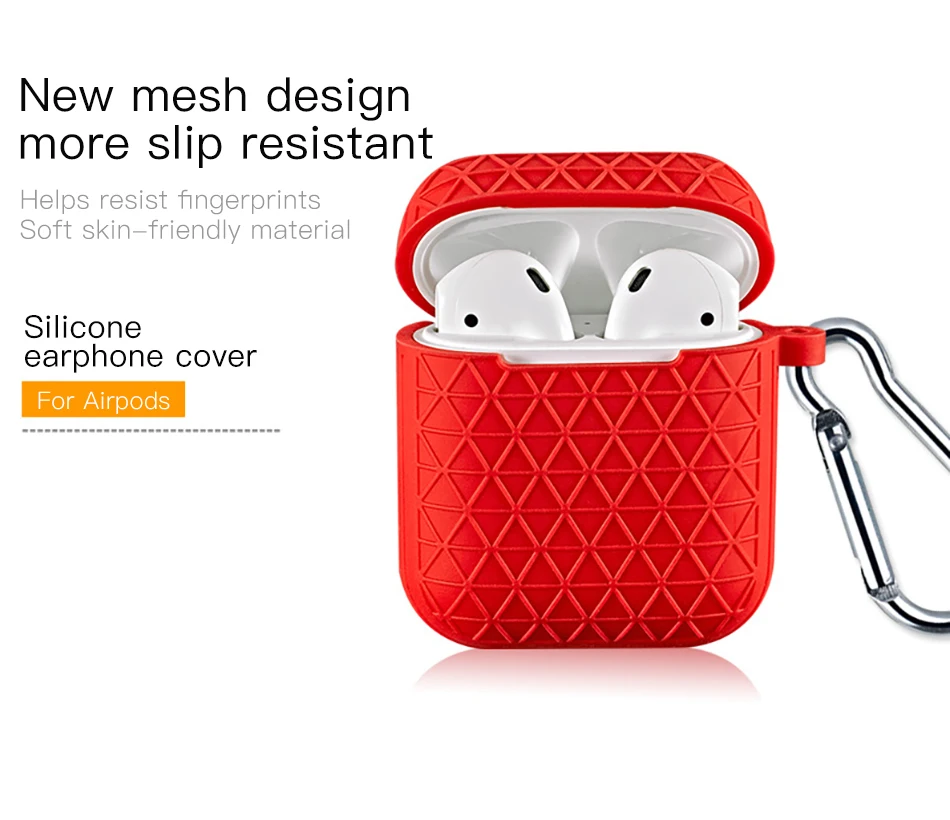 !ACCEZZ TWS Bluetooth Wireless Earphone Cover For Apple Airpods Earphone Case Portable Headset Accessories Covers With Keychain (5)