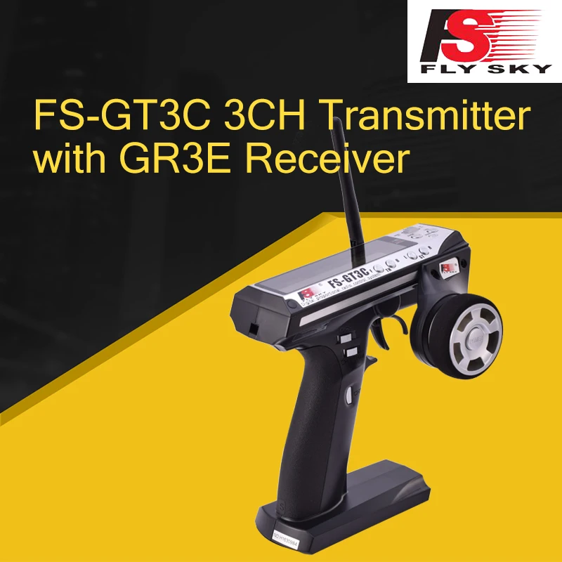 FlySky GT3C FS 2 4 GHz 3 канальный блок питания с передатчик пульта дистанционного