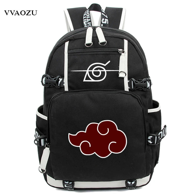 New Arrival Cartoon Naruto font b Backpack b font Anime Akatsuki Sharingan Printing Cosplay School font