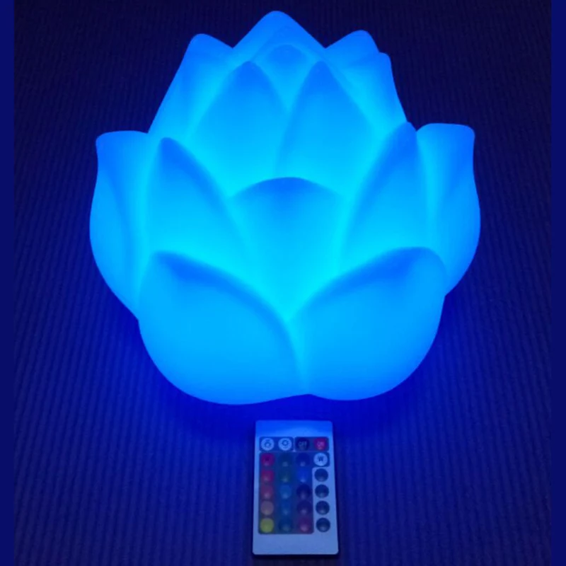 D24 * H22cm LED 16 цветов меняющий цветок розы светящийся ночник для бара вечеринки