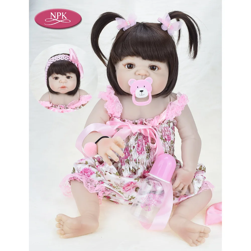 

NPK Full Silicone Reborn Baby Doll Toys for Girls Vinyl Lifelike Princess Toddler lol Dolls Realista Bebe Bonecas Brinquedo Gift