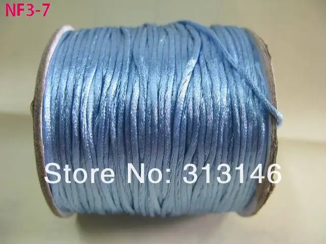 

Wholesale 80M/Spool 1.5MM Sky Blue Braided Macrame Nylon Chinese Knot Cord Beading Satin Handmade Shamballa String Thread Rope