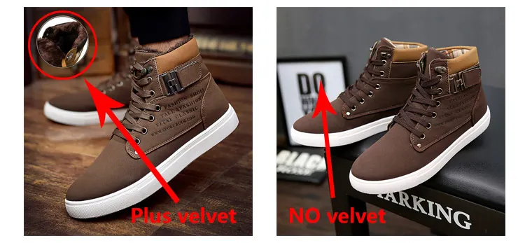 Men Snow Boots Fashion Microfiber PU Warm Plus Cotton Ankle Autumn Winter Boots