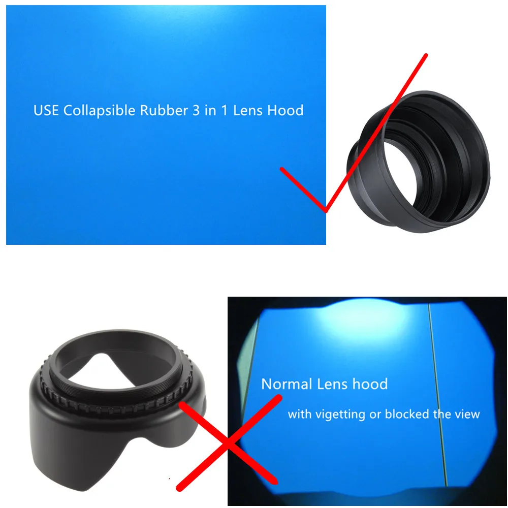 Набор фильтров limitX UV CPL ND4 + бленда для объектива крышка ручка чистки цифровой