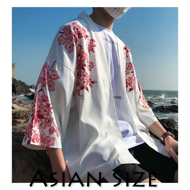 Privathinker Men Print Kimono Jacket Streetwear 2019 Mens Sun
