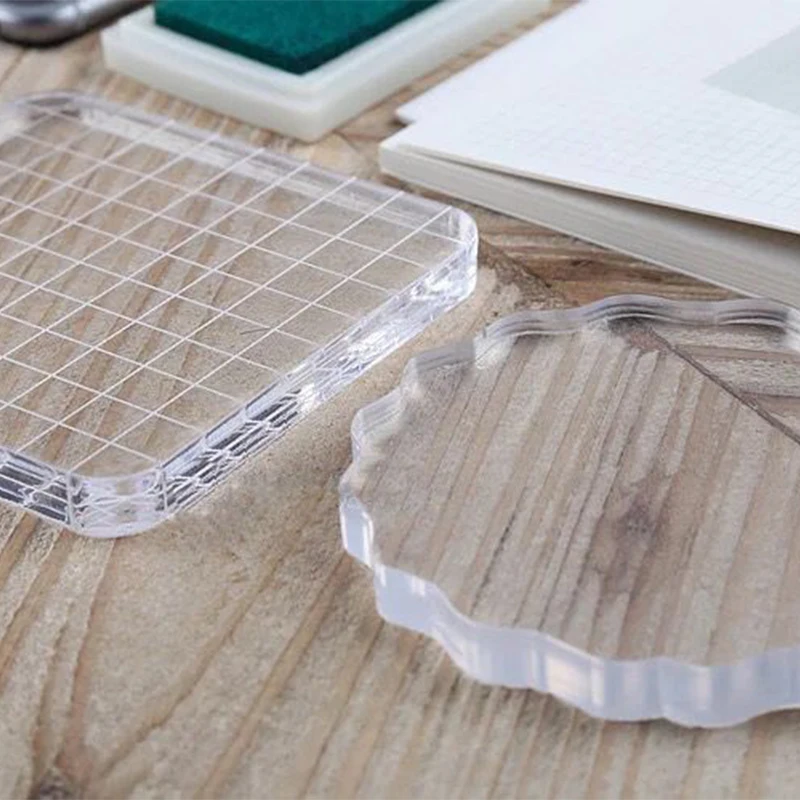 Acrylic Block For Clear Stamp Cling Mounted Rubber Stamps DIY Scrapbooking  Clear Photo Album Decorative Handmade Tool