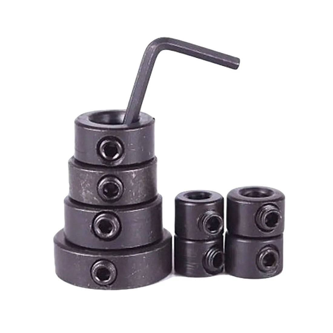 

Positioner Drill Locator 8Pcs/Set High Carbon Steel drill bit depth stop sleeve +1pc Hex Wrench drills para metal