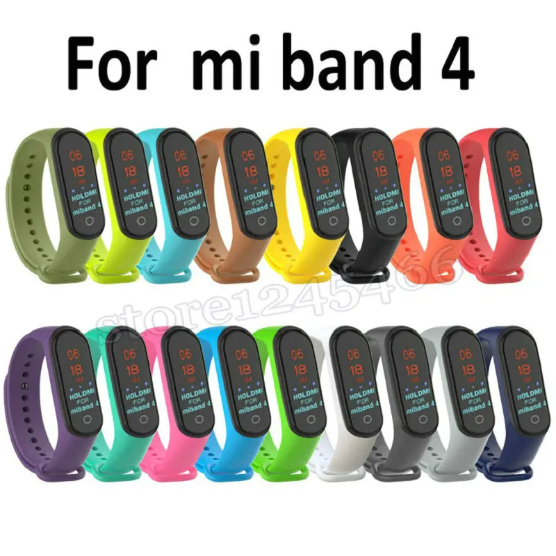 

MLLSE colorful mi band 4 accessories pulseira miband 4 strap replacement silicone wriststrap for xiaomi mi4 smart bracelet